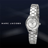 Marc Jacobs Tether Transparent Silver Dial Silver Steel Strap Watch for Women - MBM3416