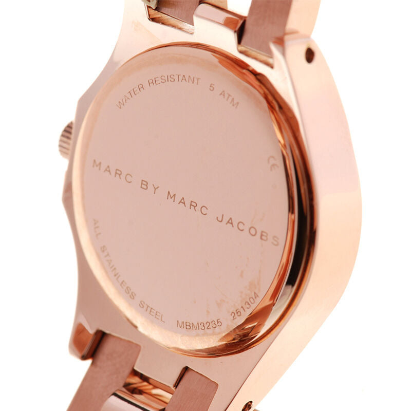 Marc Jacobs Baby Dave Rose Gold Dial Rose Gold Steel Strap Watch for Women - MBM3235