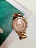 Michael Kors Dylan Rose Gold Dial Rose Gold Steel Strap Watch for Women - MK5576