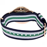 Daniel Wellington Classic Nottingham White Dial Two Tone NATO Strap Watch For Men - 0108DW