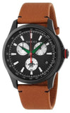 Gucci YA126271 G-Timeless Chronograph Men's Watch – Black Dial & Brown Leather Strap