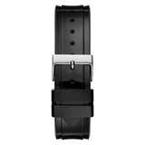 Guess Limelight Diamonds Black Dial Black Rubber Strap Watch for Women - GW0041L5