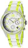 Marc Jacobs Rock Chronograph White Dial White & Green Silicone Strap Watch for Women - MBM2592