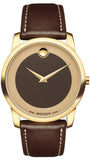 Movado 0606880 Museum Classic Quartz Men's Watch – Brown Dial & Brown Leather Strap