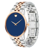 Movado Museum Classic Blue Dial Two Tone Steel Strap Watch for Men - 0607267