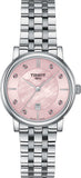Tissot T122.210.11.159.00 T-Classic Carson Premium Quartz Women's Watch – Mother of Pearl Pink Dial & Silver Steel Bracelet
