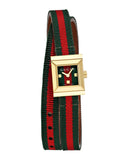 Gucci G-Frame Multicolored Dial Two Tone Nylon Strap Watch For Women - YA128527