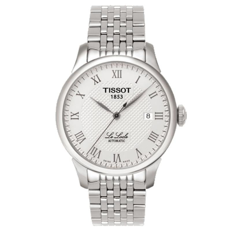 Tissot T Classic Le Locle Automatic White Dial Silver Steel Strap Watch For Men - T41.1.483.33