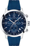 Tissot T114.417.17.047.00 T Sport PRC 200 Chronograph Men's Watch – Blue Dial & Blue Rubber Strap