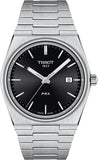 Tissot T137.410.11.051.00 PRX Quartz Men's Watch – Black Dial & Silver Steel Strap