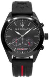 Maserati R8871612004 Traguardo Chronograph Men's Watch – Black Dial & Black Rubber Strap