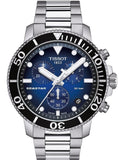 Tissot T120.417.11.041.01 Seastar 1000 Chronograph Diver Men's Watch – Blue Dial & Silver Steel Strap
