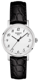 Tissot T109.210.16.032.00 Everytime Small Women’s Watch – White Dial & Black Leather Strap