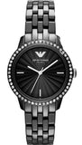 Emporio Armani AR1478 Crystal Ceramica Women's Watch – Black Dial & Black Ceramic Strap