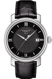 Tissot T097.410.16.058.00 T Classic Bridgeport Quartz Men's Watch – Black Dial & Black Leather Strap