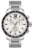 Tissot T095.417.11.037.00 Quickster Chronograph Men's Watch – Silver Dial & Grey Stainless Steel Strap