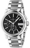 Gucci YA101204 G-Chrono Men's Watch – Black Dial & Silver Steel Bracelet