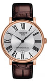 Tissot T122.407.36.033.00 Carson Premium Powermatic 80 Men's Watch – Silver Dial & Brown Leather Strap