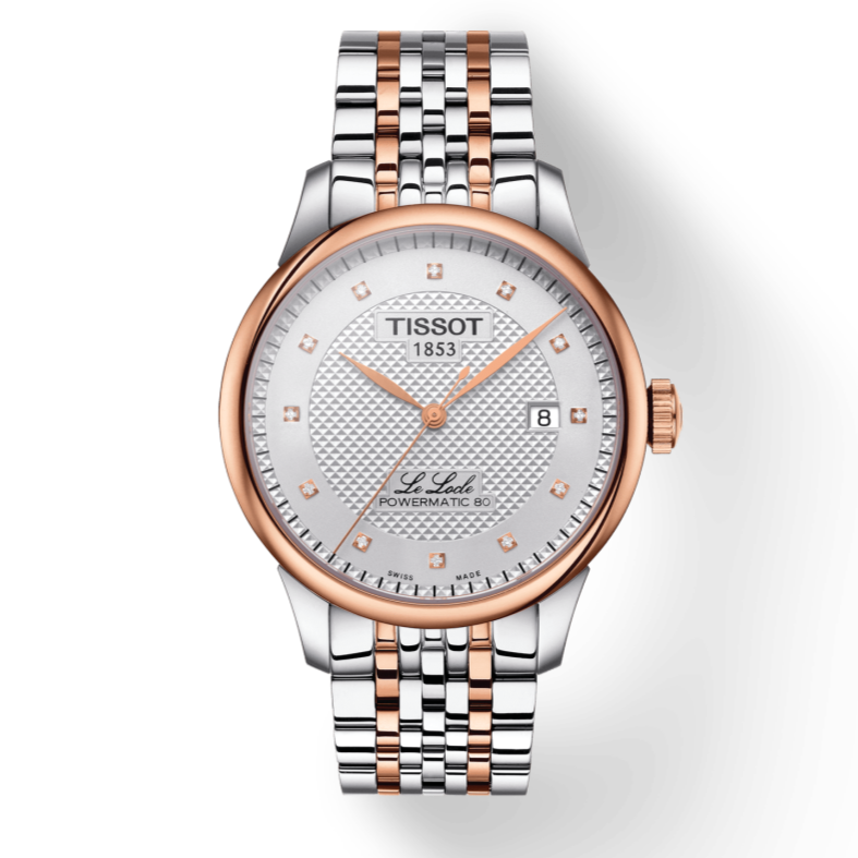 Tissot Le Locle Powermatic 80 Silver Dial Two Tone Steel Strap Watch For Men - T006.407.22.036.01