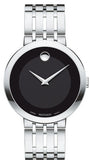 Movado 0607057 Esperanza Quartz Men's Watch – Black Dial & Silver Steel Bracelet