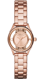 Marc Jacobs MBM3417 Tether Women's Watch – Transparent Rose Gold Dial & Rose Gold Steel Strap
