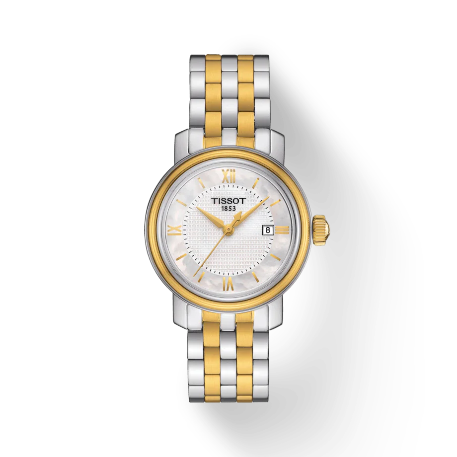 Tissot T Classic Bridgeport Lady White Mother of Pearl Dial Watch For Women - T097.010.22.118.00