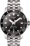 Tissot T120.407.11.051.00 Seastar 1000 Powermatic 80 Automatic Men's Watch – Black Dial & Silver Steel Bracelet