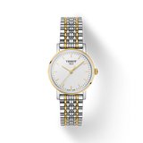 Tissot T Classic Everytime Small White Dial Two Tone Mesh Bracelet Watch For Women - T109.210.22.031.00