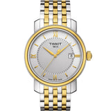 Tissot T Classic Bridgeport Silver Dial Two Tone Mesh Bracelet Watch For Men - T097.410.22.038.00