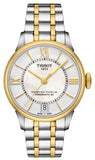 Tissot T099.207.22.118.00 Chemin des Tourelles Powermatic 80 Automatic Women's Watch – Mother of Pearl White Dial & Two-Tone Steel Bracelet