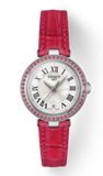 Tissot Bellissima Small Lady Diamonds Mother of Pearl Dial Red Leather Strap Watch For Women - T126.010.66.113.00