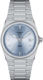Tissot T137.210.11.351.00 PRX Quartz Women's Watch – Light Blue Dial & Silver Steel Strap