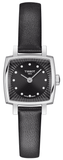 Tissot T058.109.16.056.00 Lovely Square Quartz Women’s Watch – Black Dial & Black Leather Strap