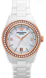 Emporio Armani AR1472 Ceramica Women's Watch – Mother of Pearl Dial & White Ceramic Strap
