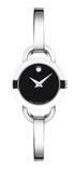 Movado 0606796 Rondiro Quartz Women's Watch – Black Dial & Silver Steel Bracelet (22mm)