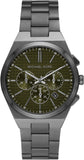 Michael Kors MK9118 Lennox Chronograph Men's Watch – Black Dial & Grey Steel Strap