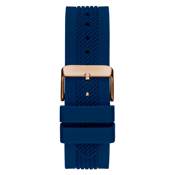 Guess Delta Blue Dial Blue Silicone Strap Watch for Men - GW0051G3