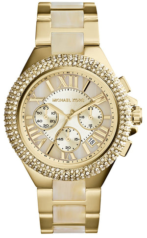 Michael Kors Camille Gold Dial Gold Steel Strap Watch for Women - MK5902