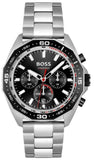 Hugo Boss 1513971 Energy Chronograph Men's Watch – Black Dial & Silver Steel Strap