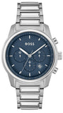 Hugo Boss 1514007 Trace Chronograph Men's Watch – Blue Dial & Silver Steel Strap