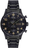 Hugo Boss 1513275 Aeroliner Men's Watch – Black Dial & Black Steel Bracelet