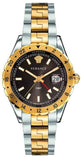 Versace V11040015 Hellenyium Quartz Men's Watch – Brown Dial & Two Tone Steel Strap