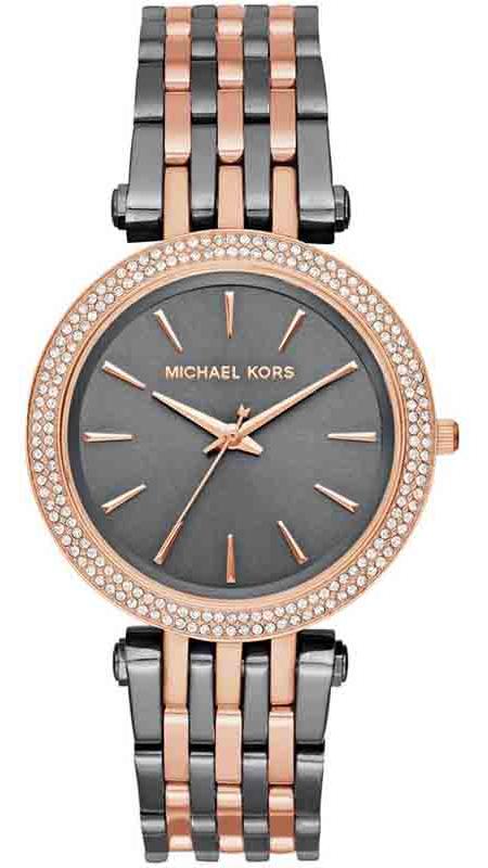 Michael Kors Darci Analog Quartz Grey Dial Two Tone Steel Strap Watch For Women - MK3584