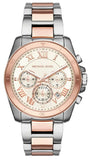 Michael Kors MK6368 Brecken Chronograph Women's Watch – White Dial & Two-Tone Steel Strap