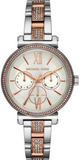 Michael Kors MK4353 Sofie Chronograph Quartz Women's Watch – White Dial & Two-Tone Steel Strap