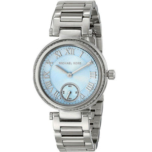 Michael Kors Skylar Quartz Blue Dial Silver Steel Strap Watch For Women - MK5988