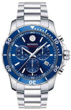 Movado 2600141 Series 800 Chronograph Men's Watch – Blue Dial & Silver Steel Strap
