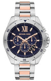 Michael Kors MK9065 Brecken Chronograph Quartz Men's Watch – Blue Dial & Two-Tone Steel Strap