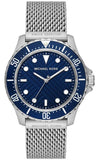 Michael Kors MK9082 Everest Quartz Men's Watch – Blue Dial & Silver Mesh Bracelet