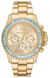 Michael Kors MK7210 Everest Chronograph Women's Watch – Gold Dial & Gold Steel Bracelet